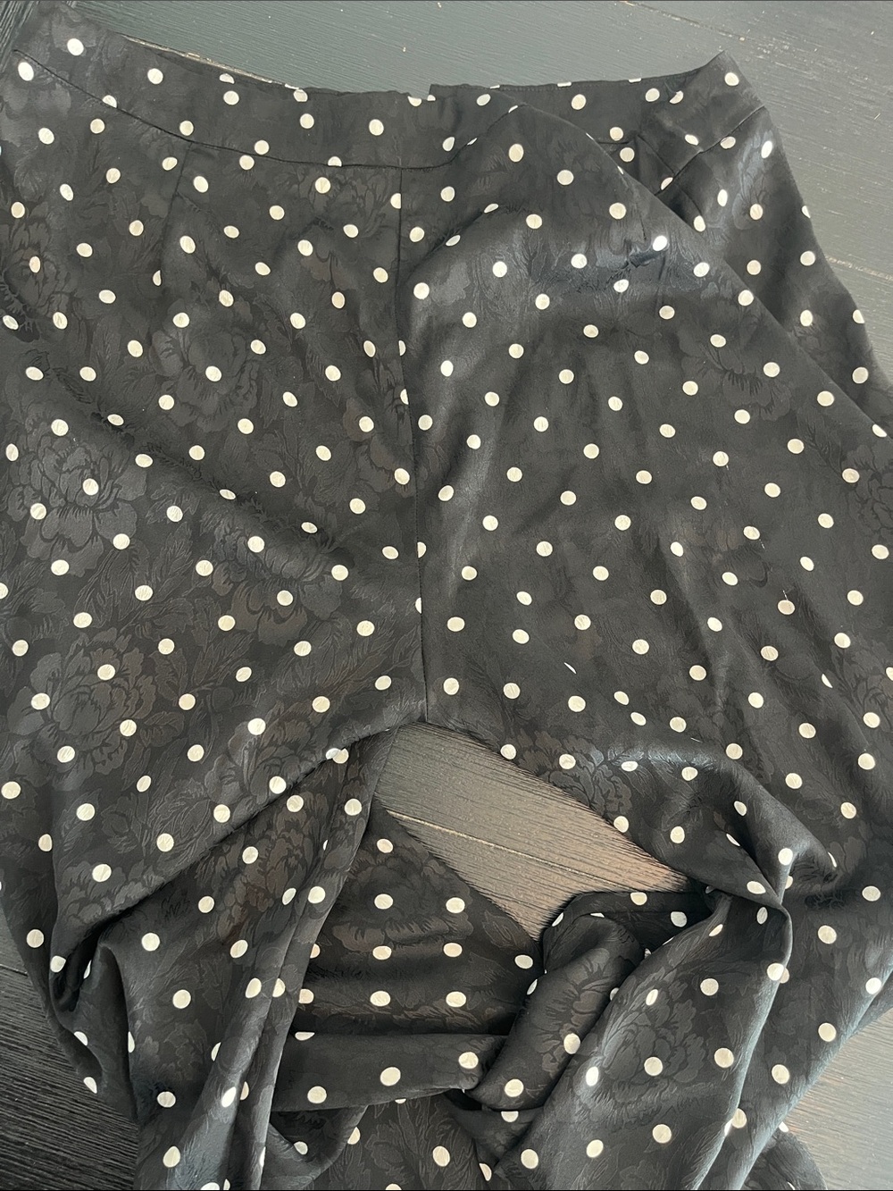 Princess Polly Black Polka Dot Wide-Leg Pants Set with a flaterring corset top - Picture 5 of 9